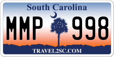SC license plate MMP998