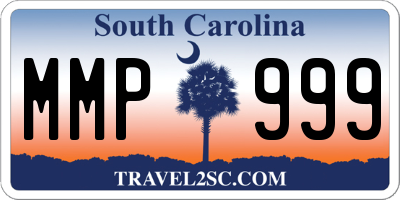 SC license plate MMP999