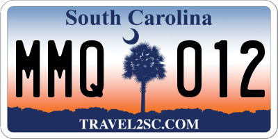 SC license plate MMQ012