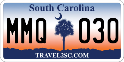 SC license plate MMQ030