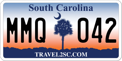 SC license plate MMQ042