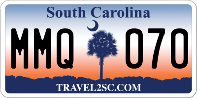 SC license plate MMQ070