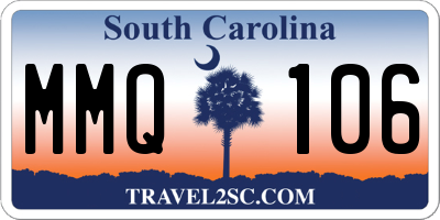 SC license plate MMQ106