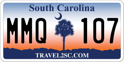 SC license plate MMQ107