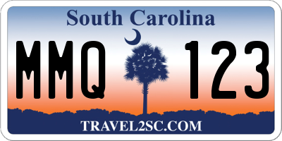 SC license plate MMQ123
