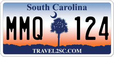 SC license plate MMQ124