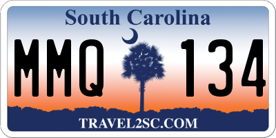 SC license plate MMQ134