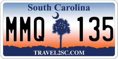 SC license plate MMQ135