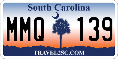 SC license plate MMQ139
