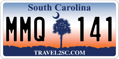 SC license plate MMQ141