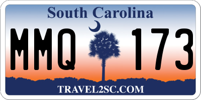 SC license plate MMQ173