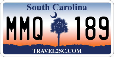 SC license plate MMQ189