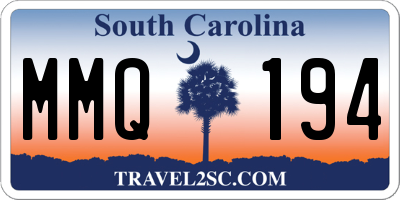 SC license plate MMQ194