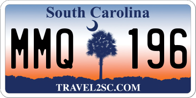 SC license plate MMQ196
