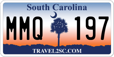 SC license plate MMQ197