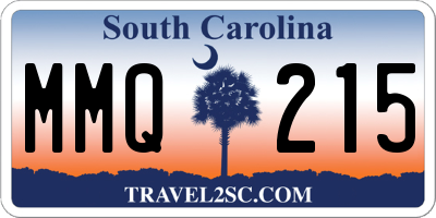 SC license plate MMQ215