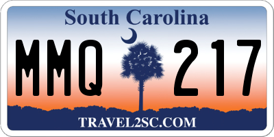 SC license plate MMQ217