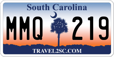 SC license plate MMQ219
