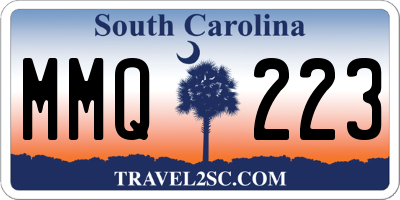 SC license plate MMQ223