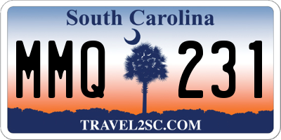 SC license plate MMQ231