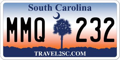SC license plate MMQ232