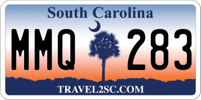 SC license plate MMQ283