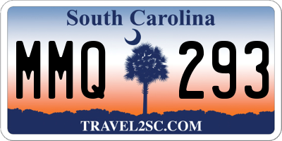 SC license plate MMQ293