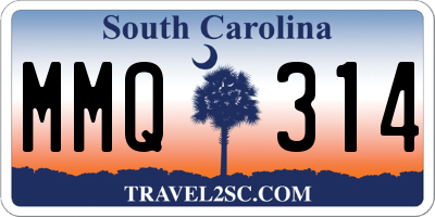 SC license plate MMQ314