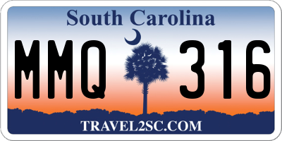 SC license plate MMQ316