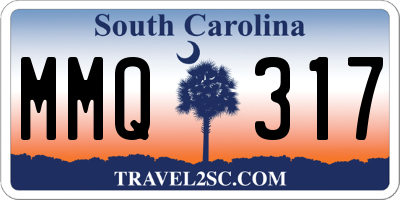 SC license plate MMQ317