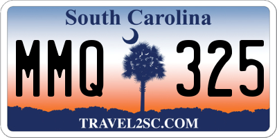 SC license plate MMQ325