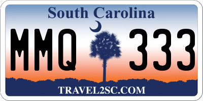 SC license plate MMQ333