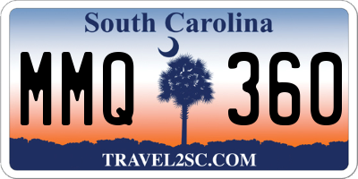 SC license plate MMQ360