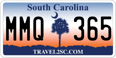 SC license plate MMQ365