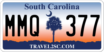 SC license plate MMQ377