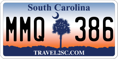 SC license plate MMQ386