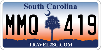 SC license plate MMQ419