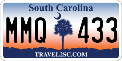SC license plate MMQ433