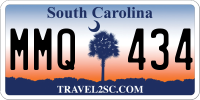 SC license plate MMQ434