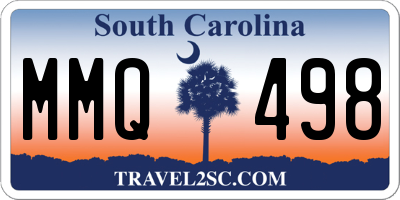 SC license plate MMQ498