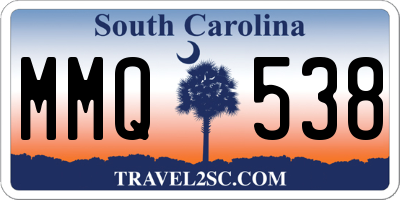 SC license plate MMQ538