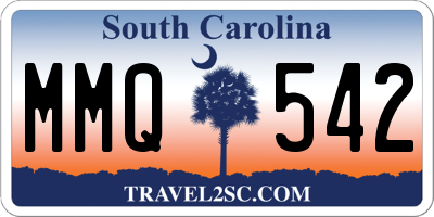 SC license plate MMQ542