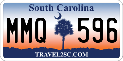 SC license plate MMQ596