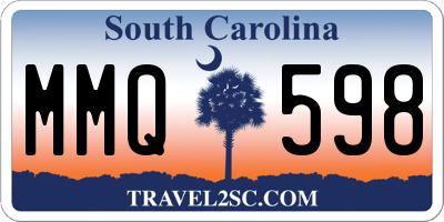 SC license plate MMQ598