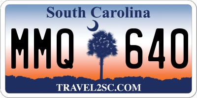 SC license plate MMQ640
