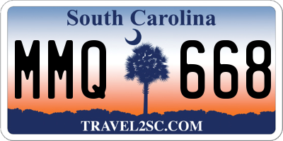 SC license plate MMQ668