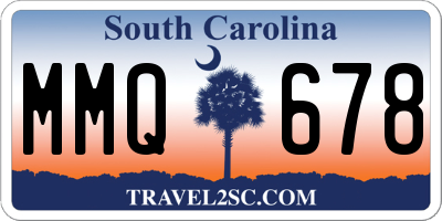 SC license plate MMQ678