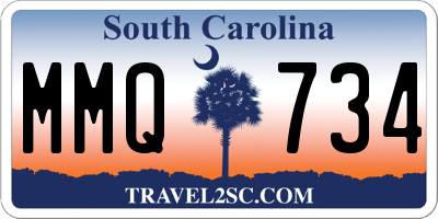SC license plate MMQ734