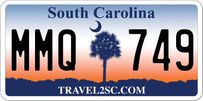 SC license plate MMQ749