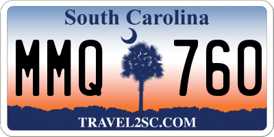SC license plate MMQ760